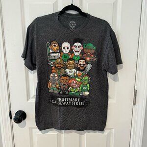 Boston Celtics T Shirt Adult Medium‎ Gray Nightmare Horror Halloween